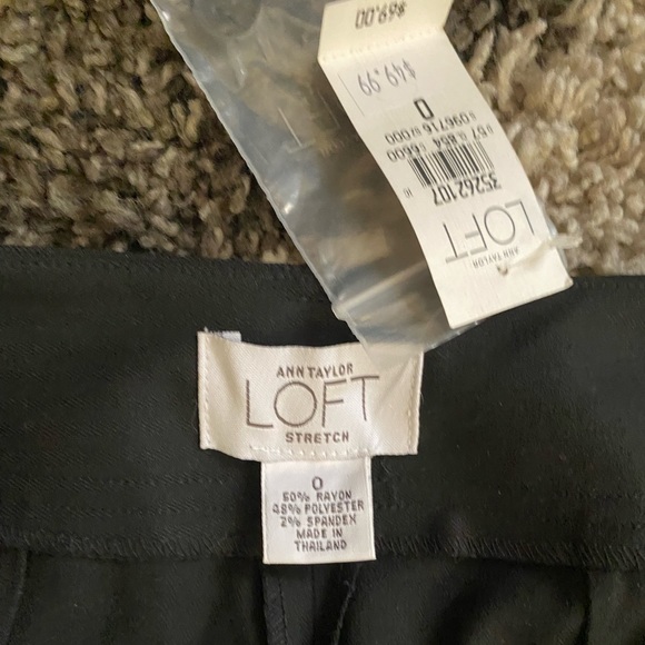 Loft ann taylor black stretch dress pants size 0 - Picture 2 of 6